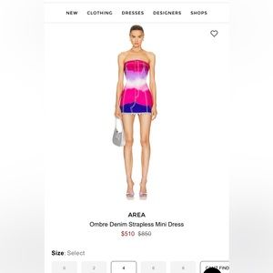 AREA Ombré denim dress